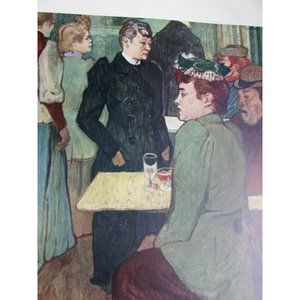 Toulouse Lautrec Print Corner in the Moulin De La Galette Vintage 32081